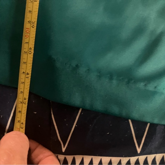 $140 Suzi Chin for Maggy Boutique teal cocktail dress with ruching. Sz 8 or 10 - Picture 12 of 12